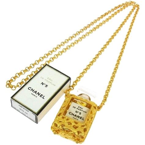 chanel vintage necklace with perfume|pre owned chanel fine jewelry.